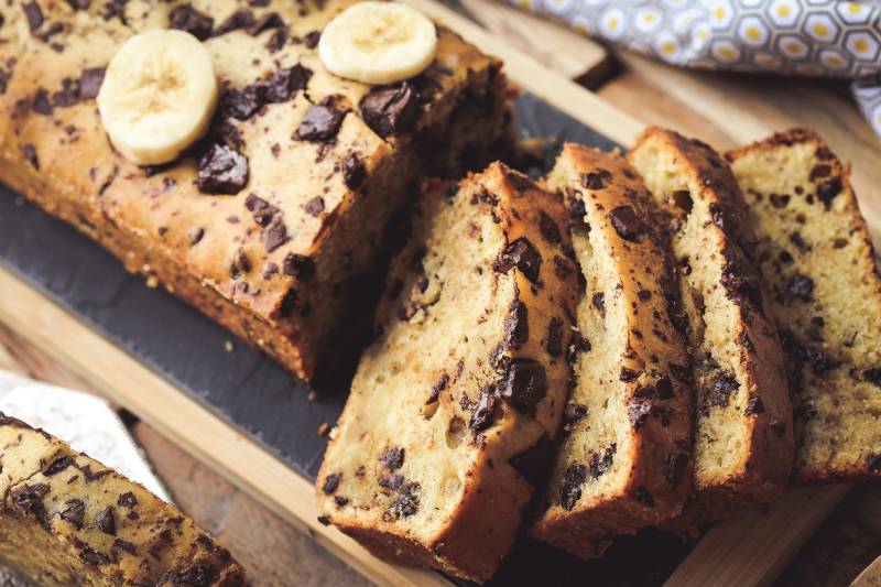 Gâteau à la banane et pépites de chocolat